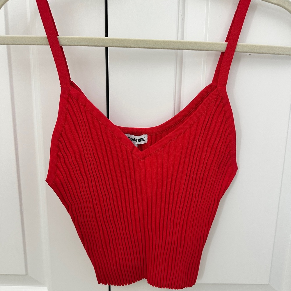 NEW Solid & Striped Fleur Camisole in Red
